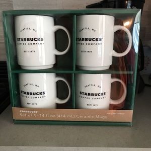 Starbucks Set or 4 - 14 fl oz Mug Set